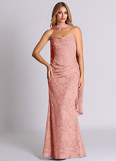 Azazie Sorrel Bridesmaid Dresses Rosette Mermaid Corset Floral Burnout Convertible Dress image5