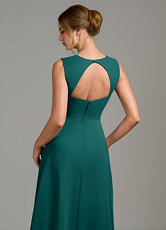 Azazie Gwendolyn Bridesmaid Dresses Peacock A-Line Sweetheart Neckline Chiffon Dress image2