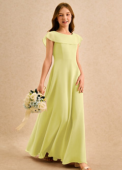 Azazie Kittie Girls Formal Flower Girl Klänningar Klänning A-Line i Chiffong image4