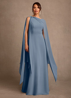 Azazie Liddie Abiti per la Madre della Sposa Abito A-Line in Chiffon Plissettato Crepuscolo image1