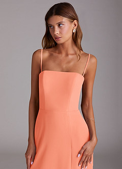 Azazie Wren Bridesmaid Dresses Sunset A-Line Side Slit Chiffon Convertible Dress image6