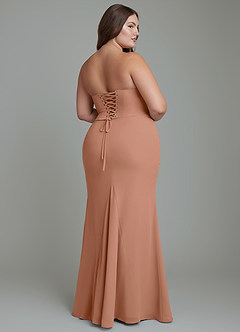 Azazie Sorrel Bridesmaid Dresses Bronzer Mermaid Corset Chiffon Dress image10