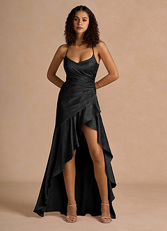 Vestido Floral Negro Largo Geneviève image3