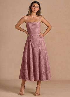 Irelia Light Pink Midi Dress image1