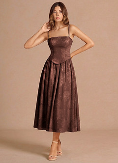 Isaura Mocha Coco Midi Dress image4