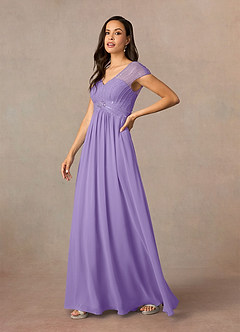Azazie Star Mother of the Bride Dresses Tahiti A-Line V-Neck sequins Chiffon Dress image2