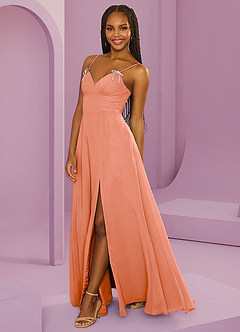 Barbie ♥ Azazie Abiti da Damigella Abito A-Line in Chiffon Con Tasche Tramonto image8