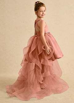 Azazie Julietta vestidos de niña de las flores Vestido de Mai Tai de Tul de Princesa con Convertible image6