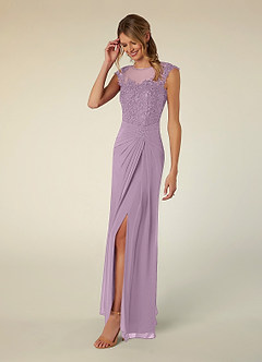Azazie Libby Mother of the Bride Dresses Wisteria A-Line Scoop Sequins Chiffon Dress image3