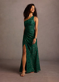 Georgina Emerald One Shoulder Maxi Dress image5