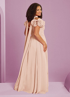 Barbie ♥ Azazie Bridesmaid Dresses English Rose A-Line Off the Shoulder Chiffon Convertible Dress image17