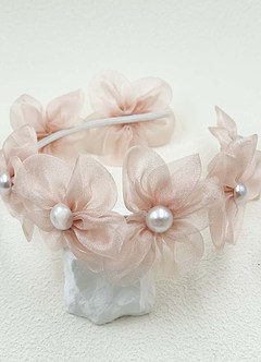 front Girls Mesh Flower Headband