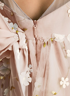 Azazie Elowen Flower Girl Dresses English Rose A-Line Sweetheart Neckline Lace Dress image7