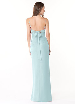 Azazie Mai Bridesmaid Dresses Mist Sheath Pleated Chiffon Dress image2