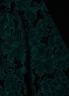 front Samuel émeraude Veste de smoking à revers pointus en jacquard à motif floral