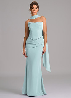 Azazie Sorrel Suknie dla druhen Syrena Gorset Szyfon Do ziemi Sukienka image4