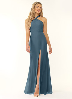Azazie Rue Bridesmaid Dresses Twilight A-Line Halter Chiffon Dress image1