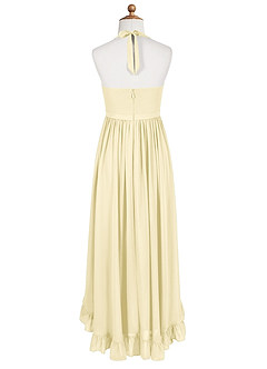 Azazie Hermione Junior Jurk van Chiffon met A-Lijn Citroensorbet image7