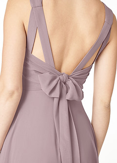Azazie Julie Abiti da Damigella Abito A-Line in Chiffon Scollo a Cuore Dusk image5