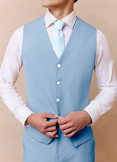 front James Azul Cielo Chaleco de traje
