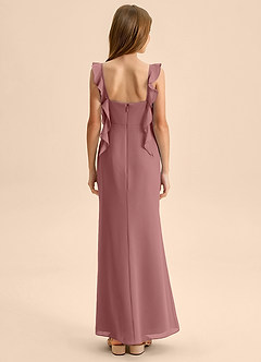 Azazie Jessamine Junior Desert Rose Mermaid Sweetheart Neckline Chiffon Dress image2