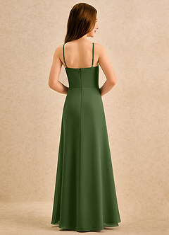 Azazie lolly Girls Formal Sukienki dla dziewczynek sypiących kwiaty Linia A Pofałdowany Szyfon Długość podłogi Sukienka image2