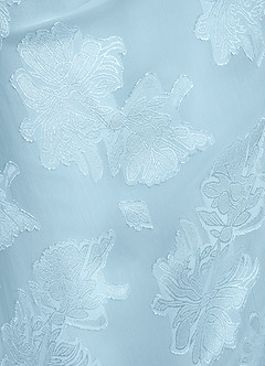 Azazie Veronica Bridesmaid Dresses Sky Blue Mermaid Pleated Floral Jacquard Burnout Dress image7