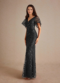 Azazie Milan Mère de la mariée Robes Robe Fourreau en Paillettes Noir image5