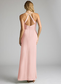 Azazie Becca Bridesmaid Dresses Rosette Sheath V-Neck Chiffon Dress image5