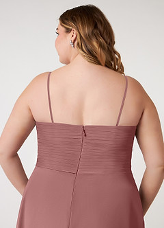 Azazie Arabella Allure Bridesmaid Dresses Desert Rose A-Line Sweetheart Neckline Chiffon Convertible Dress image15
