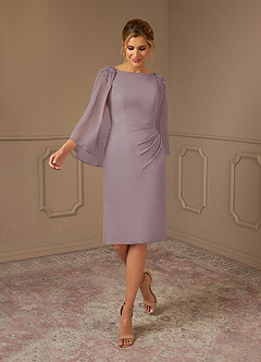 Azazie Carmela Mother of the Bride Dresses Dusk Sheath Lace Chiffon Dress image5