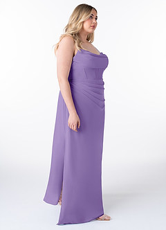 Azazie Mai Bridesmaid Dresses Tahiti Sheath Pleated Chiffon Dress image10