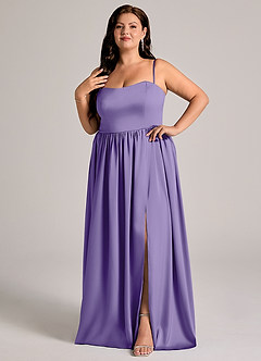 Azazie Calianna Bridesmaid Dresses Tahiti A-Line Off the Shoulder Stretch Satin Convertible Dress image9
