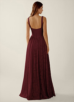 Megan Wine Lace A-line Prom Dress image2