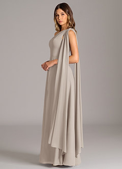Azazie Tella Jurken voor bruidsmeisjes Jurk van Chiffon met A-lijn One-shoulder Vorst image5