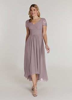 Azazie Thais Abiti per la Madre della Sposa Abito A-Line in Chiffon Pizzo Dusk image1