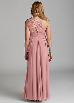 Azazie Charlize Junior Dusty Rose A-Line Mesh Dress image2