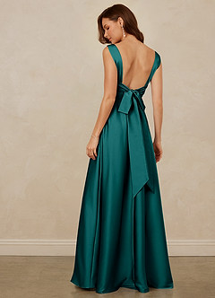 Christian Siriano Bridal for Azazie 1001 Bridesmaid Dresses Peacock A-Line Sweetheart Neckline Stretch Satin Dress image5