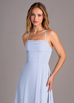 Azazie Carolyn Bridesmaid Dresses Lavender A-Line Pleated Chiffon Dress image2