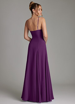 Azazie Imani Bridesmaid Dresses Grape A-Line Sweetheart Neckline Chiffon Dress image2