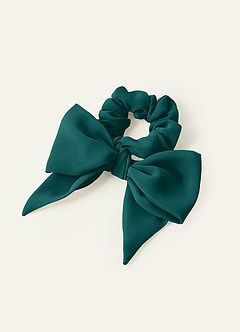 front Matching Color Chiffon Hair Scarf Scrunchie