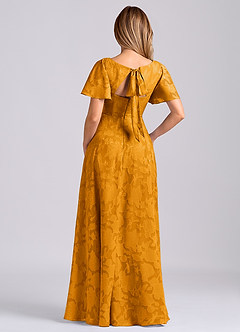 Azazie Kimber Suknie dla druhen Linia A z kieszeniami Kwiatowe wypalenie Do ziemi Sukienka image8