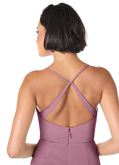 Azazie Ashana Bridesmaid Dresses Vintage Mauve Sheath Sweetheart Lace Mesh Dress image4