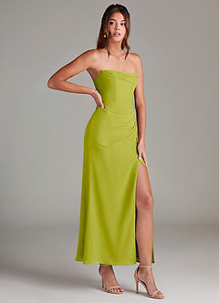 Azazie Leonis Bridesmaid Dresses Lemongrass Mermaid Strapless Chiffon Convertible Dress image8