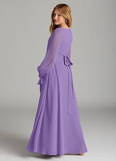 Azazie Leonia Junior Tahiti A-Line with Pockets Chiffon Dress image2