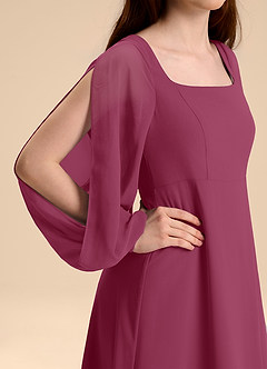 Azazie Bondi Junior Abito A-Line in Chiffon Blusa Gelso image8