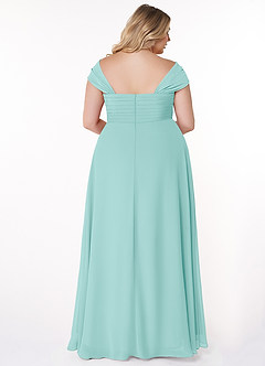 Azazie Kaitlynn Finale sale Converteerbaar Jurk van Chiffon met rijk Ruches Eucalyptus image9