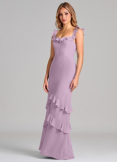 Azazie Marilynn Final Sale Wisteria Mermaid Off the Shoulder Chiffon Dress image7