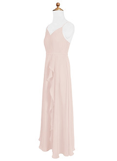Azazie Naeem Junior Rose Petal A-Line Ruched Chiffon Dress image6