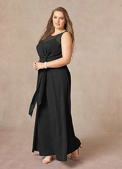 Azazie Marchioness 신부의 어머니 드레스 A라인 쉬폰 바닥 길이 드레스 image9